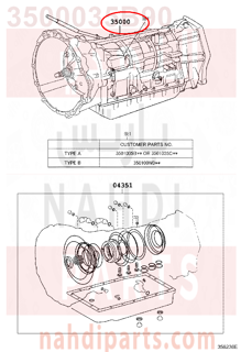 3500035B90,TRANSMISSION ASSY, AUTOMATIC,ملحق جربكس 