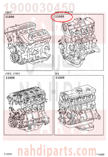 1900030450,ENGINE ASSY, PARTIAL,مكينة كامل 