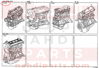 190001A280,ENGINE ASSY, PARTIAL,مكينة كامل 
