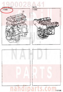 1900028A41,ENGINE ASSY, PARTIAL,مكينة كامل 