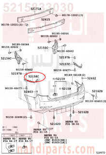 5215833030,SUPPORT, REAR BUMPER SIDE, NO.2 LH,دعامة 