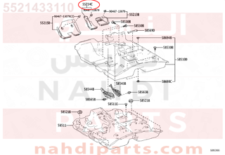 5521433110,PAD, DASH PANEL INSULATOR, NO.2,لباد 