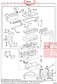 041110P063,GASKET KIT, ENGINE OVERHAUL,طقم وجيه 