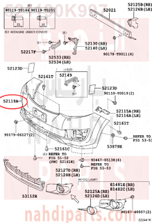 521190K997,COVER, FRONT BUMPER,جلدة صدام أمامي
