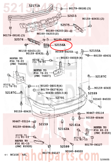 5215648011,SUPPORT, REAR BUMPER SIDE, LH,دعامة 