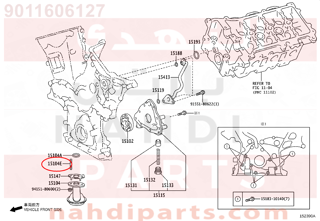 9011606127,BOLT, STUD(FOR OIL STRAINER),مسمار 