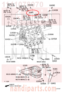 1141078070,BLOCK SUB-ASSY, CYLINDER,جرم نصف مكينة 