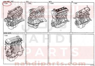 190001A560,ENGINE ASSY, PARTIAL,مكينة كامل 