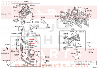 5320560080,SUPPORT SUB-ASSY, RADIATOR, UPPER,دعامة 