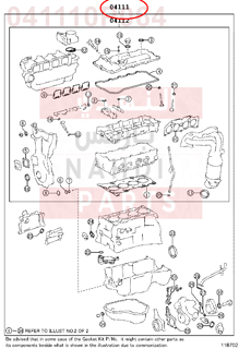 041110P064,GASKET KIT, ENGINE OVERHAUL,طقم وجيه 
