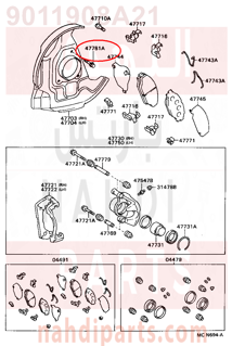 9011908A21,BOLT(FOR DUST COVER TO STEERING KNUCKLE ARM SETTING),مسمار