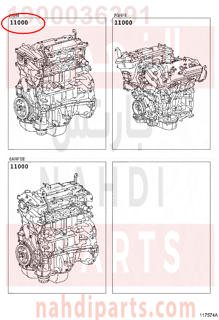 1900036391,ENGINE ASSY, PARTIAL,مكينة كامل 
