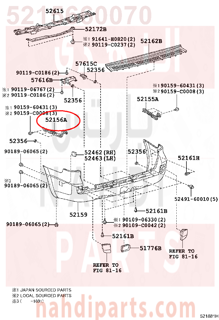 5215660070,SUPPORT, REAR BUMPER SIDE, LH,قاعدة صدام
