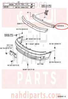 5202133060,REINFORCEMENT, FRONT BUMPER,جسر صدام أمامي