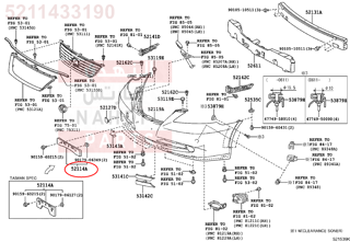 5211433190,BRACKET, FRONT BUMPER EXTENSION MOUNTING,دعامة 