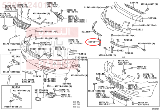 5208124010,SUPPORT SUB-ASSY, FRONT BUMPER SIDE, RH,دعامة 