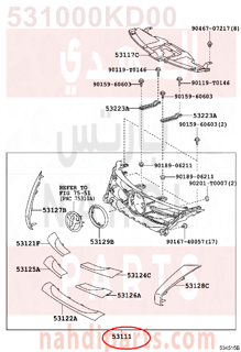 531000KD00,GRILLE, RADIATOR,شبك أمامي - شبك كبوت