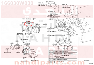 166030W030,PULLEY SUB-ASSY, IDLER, NO.1,جلدة هواء  