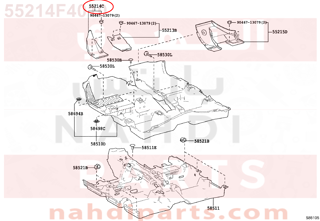 55214F4010,PAD, DASH PANEL INSULATOR, NO.2,لباد 