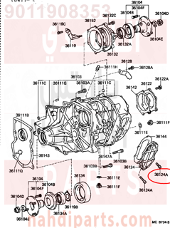 9011908353,BOLT (FOR TRANSFER POWER TAKE-OFF COVER),مسمار