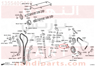 135540C010,DAMPER, CHAIN VIBRATION, NO.4,صمام منظم 