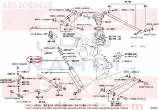 4853069425,ABSORBER ASSY, SHOCK, REAR RH,مساعد خلفى يمين 