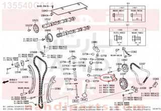 135540C011,DAMPER, CHAIN VIBRATION, NO.4,تكاية جنزير التايمن