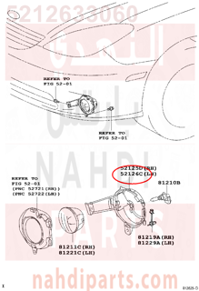 5212633060,BRACKET, FOG LAMP MOUNTING, LH,دعامة 