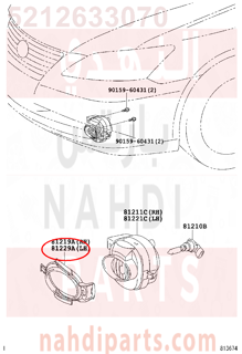5212633070,BRACKET, FOG LAMP, LH,دعامة 
