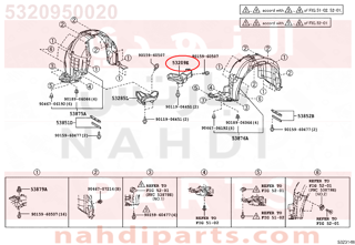 5320950020,DUCT SUB-ASSY, COOL AIR INTAKE, NO.3,جلدة هواء  