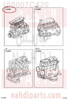190007C420,ENGINE ASSY, PARTIAL,مكينة كامل 