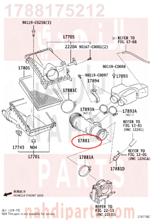 1788175212,HOSE, AIR CLEANER, NO.1,خرطوش فلتر هواء 