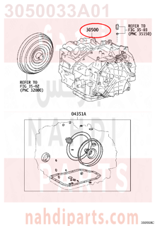 3050033A01,TRANSAXLE ASSY, AUTOMATIC,جربكس 