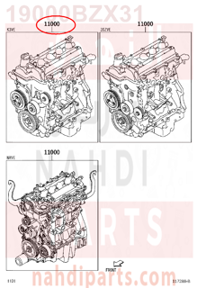 19000BZX31,ENGINE ASSY, PARTIAL,مكينة كامل 