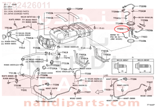 7702426011,TUBE SUB-ASSY, FUEL MAIN & RETURN, FRONT,ماصورة تانكي البنزين