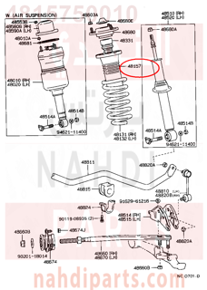 4815750010,INSULATOR, FRONT COIL SPRING, UPPER,قاعدة  