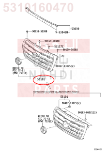 5310160470,GRILLE SUB-ASSY, RADIATOR,شبك أمامي - شبك كبوت