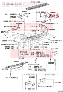 5216560900,COVER, REAR BUMPER, UPR RH,غطاء 