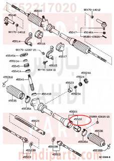 4552217020,BUSH, STEERING RACK,جلبة 