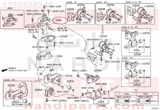 1230528240,INSULATOR SUB-ASSY, ENGINE MOUNTING, RH,كرسي مكينة علوي