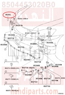 8504453020B0,NOZZLE, HEADLAMP CLEANER WASHER,بخاخ   كشافات CLEANER WASHER