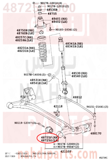 4872502300,BUSH, REAR AXLE CARRIER, RH,جلبة 