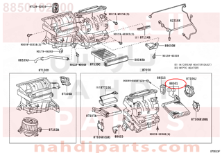 8850102200,EVAPORATOR SUB-ASSY, COOLER, NO.1,ثلاجة مكيف