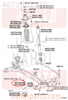 4872502370,BUSH, REAR AXLE CARRIER, RH,جلبة 