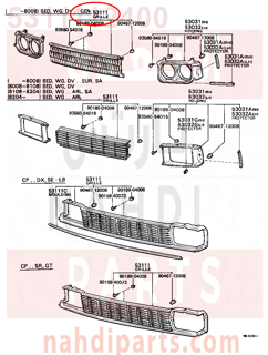 5311112400,GRILLE, RADIATOR,شبك 