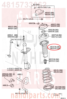 4815733062,INSULATOR, FRONT COIL SPRING, UPPER RH,ربله مساعد أمامي - جلده غبار - جلده حمايه المساعد الامامي