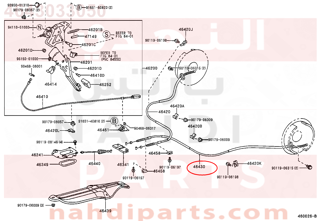 4643033050,CABLE ASSY, PARKING BRAKE, NO.3,كيبل سلك توصيل 