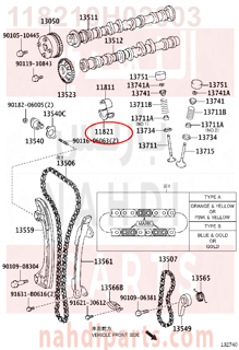 118210H02003,BEARING, CAMSHAFT, NO.2,سبيكة عمود التيمن 