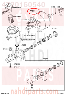 4720160540,CYLINDER SUB-ASSY, BRAKE MASTER,علبه فرامل كامله - سلندر فرامل