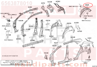 6563878010,LINER, REAR WHEEL HOUSE, LH,بطانة 